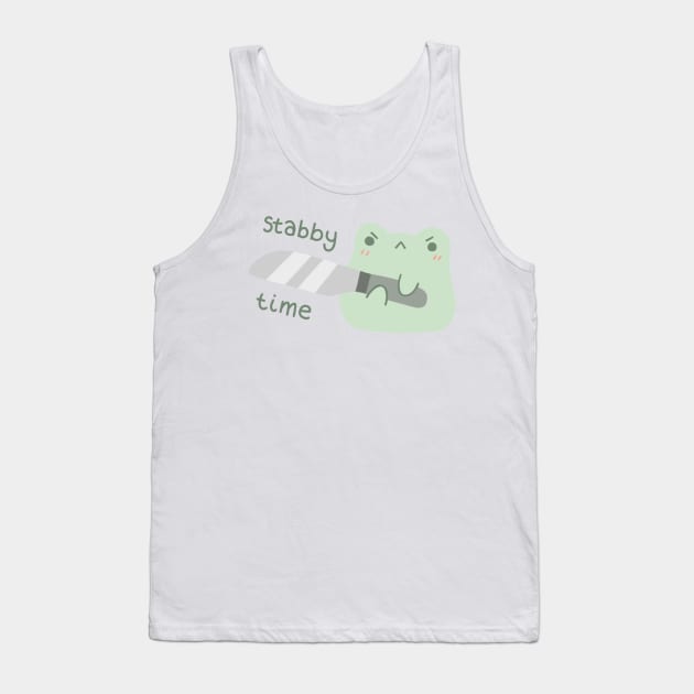 Stabby Time Frog Tank Top by Niamh Smith Illustrations